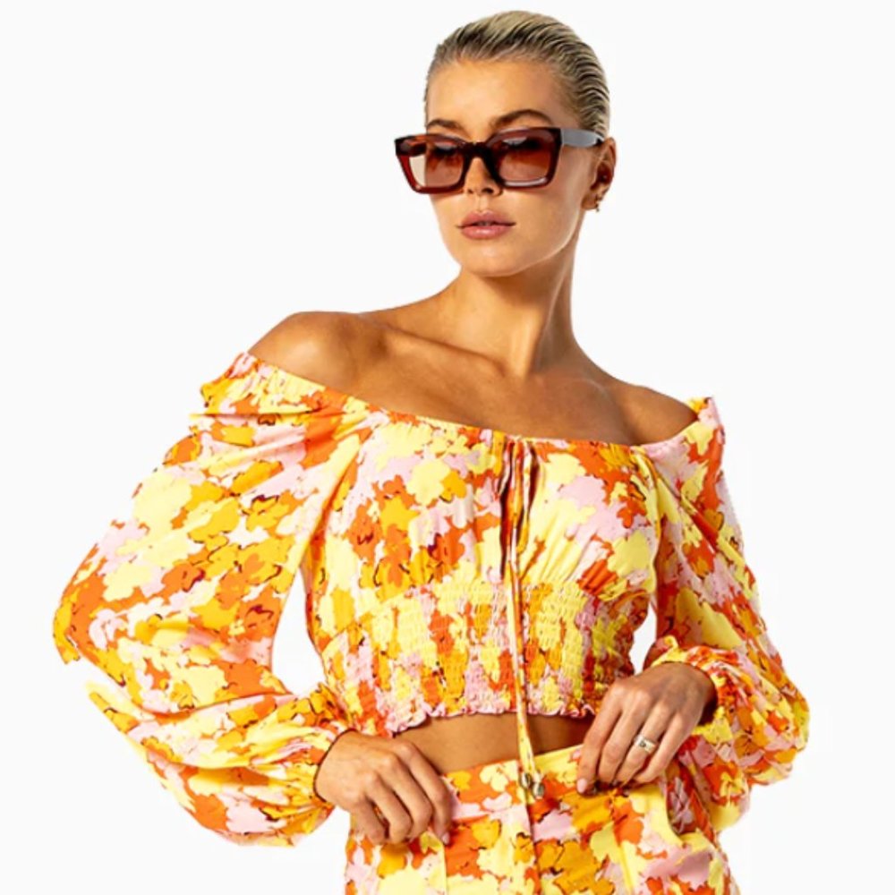 Le Salty - Freya Blouse, 100% Rayon Crepe, Size M